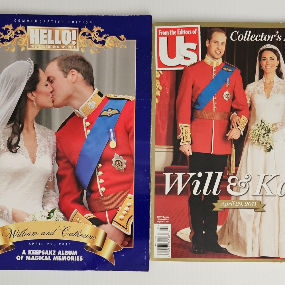 Set of 5 Royals Magazines. 2 Hello!, 1 US, 1 USA Today, 1 People, 2010/11